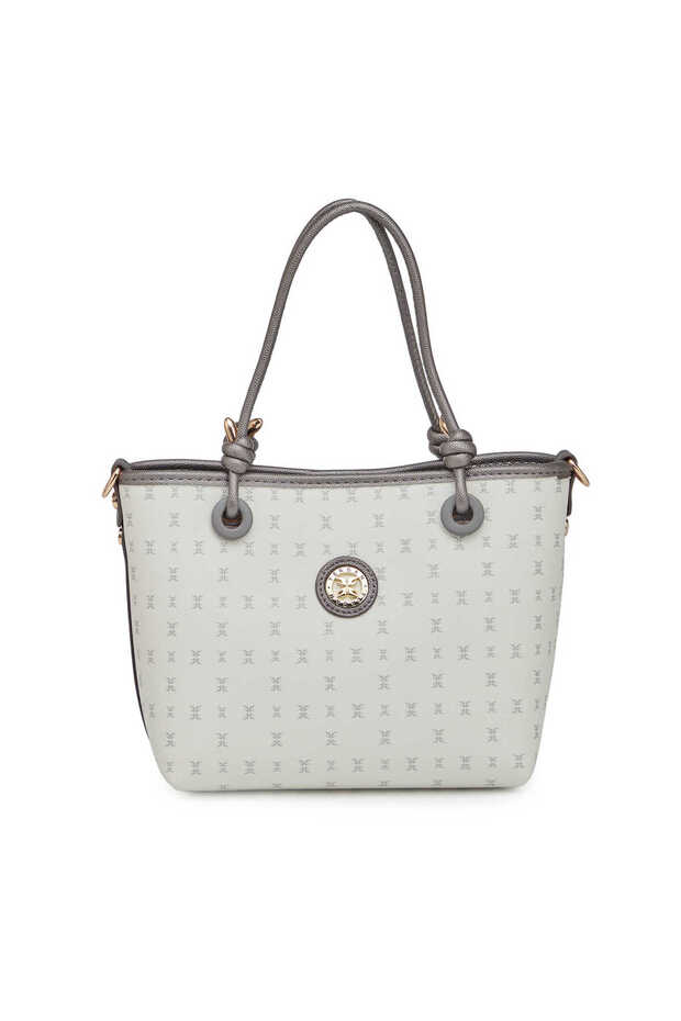 White Print Women's Shoulder Bag - S26Y1Pr09193-U1A