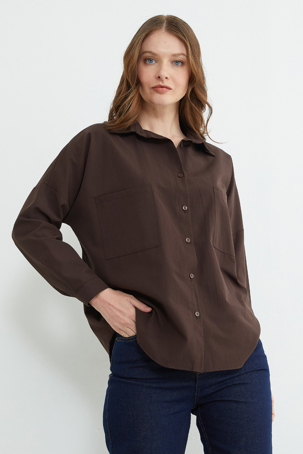 Basic Çift Cepli Gömlek - 3