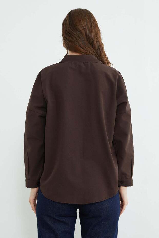Basic Çift Cepli Gömlek - 6