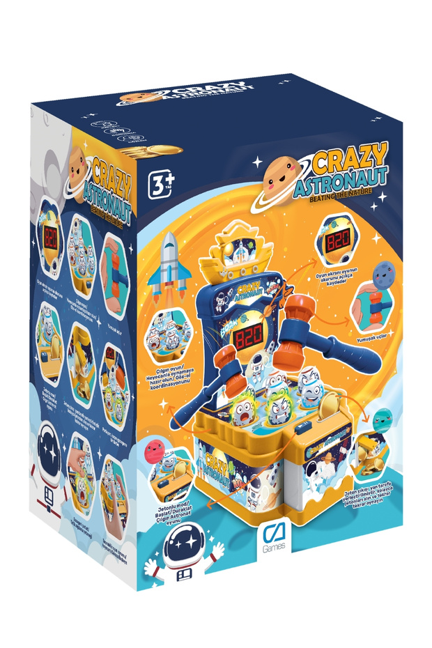Crazy Astronaut Fun Space-Themed Retro Target Shooting Kids Game for 1-2 Players for Children Aged 3+