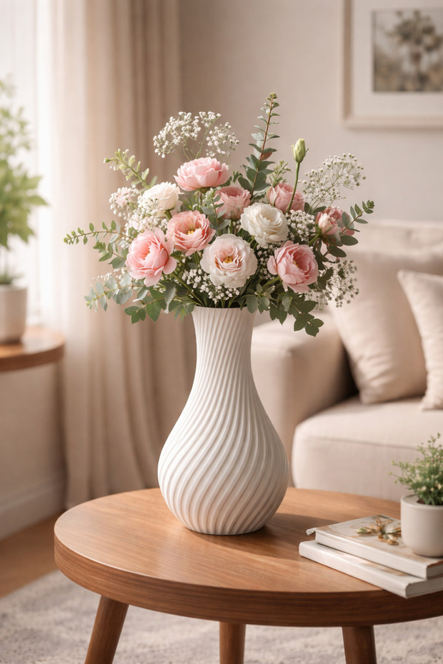 PLUS LIGHT MODERN TARZ DEKORATİF VAZO 20 cm BOYUNDADIR