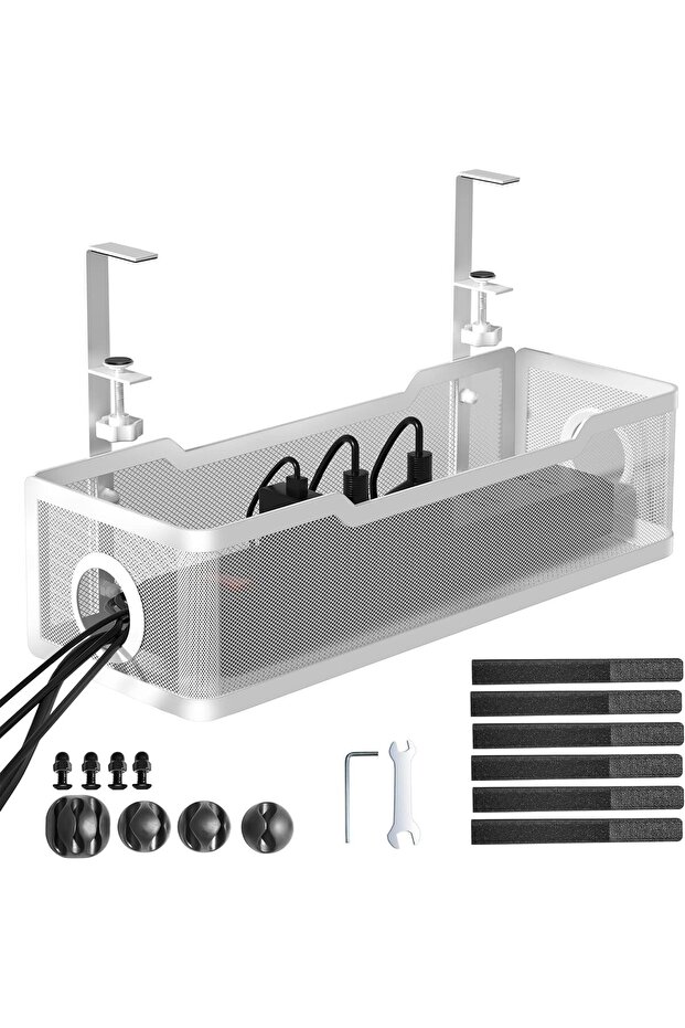 Under Desk Cable Management Tray White / Cable Rack under Desk Cable Management