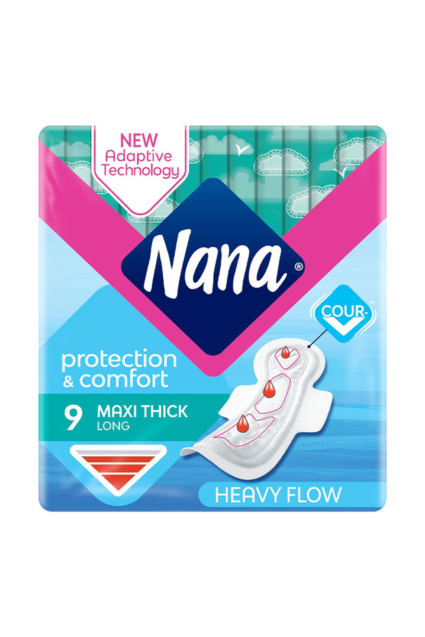 Maxi Super Thick Sanitary Pads with Wings (9 Count)