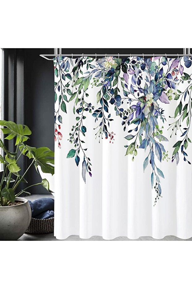 Blue Eucalyptus Shower Curtain