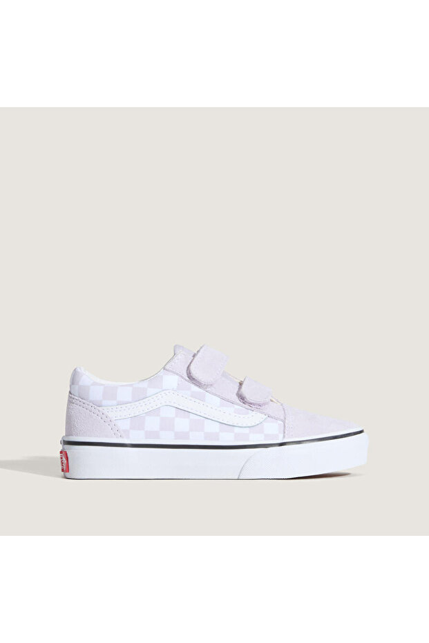 Old Skool V Checkered Çocuk Mor Sneaker - 1