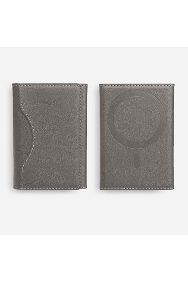Magsafe Magnetic Foldable Stand Compatible with iPhone 15-15 Pro 15 Pro Max Leather Card Holder Wallet