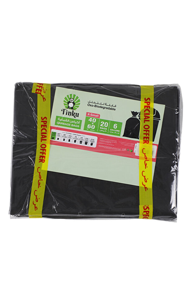 Tinku Economic Trash Bags (40 x 60cm, 4 Rolls x 20 Pack)