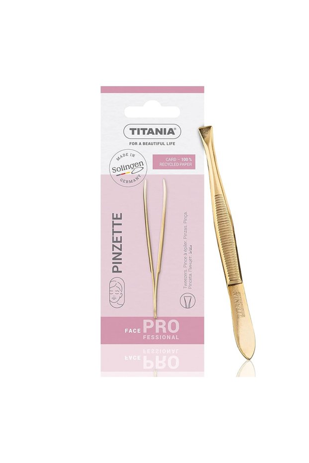 TWEEZERS POINT GOLD PLATED SLANTED