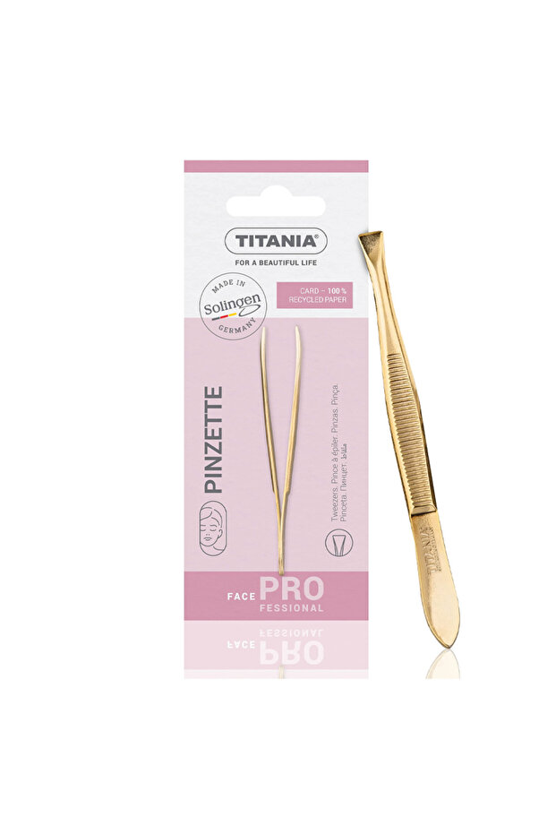 TWEEZERS POINT GOLD PLATED STRAIGHT