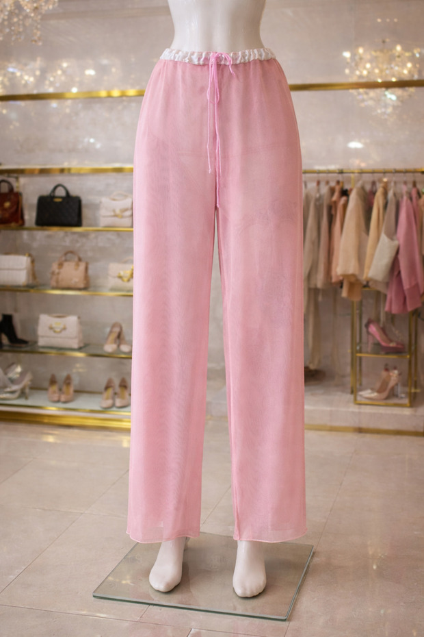 ✨ Lavin's Luxury Pink Breeze Transparent Beach Pants