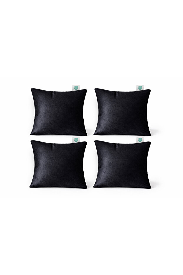 Soft Series 4-Piece Set Cushion Cover - Velvet-Textured - Hidden Closure
