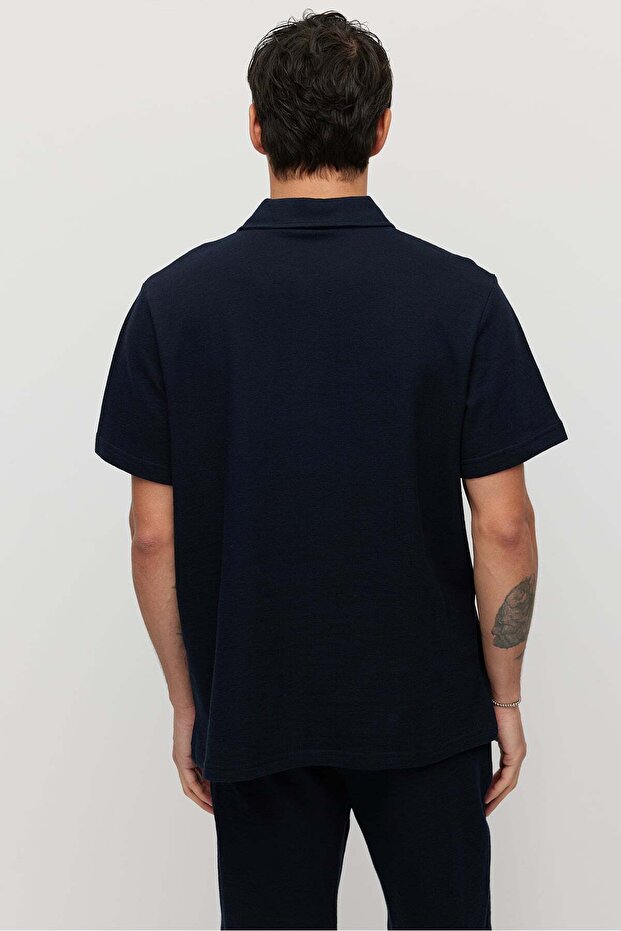 Ανδρικό μπλουζάκι Polo Neck Basic - 5