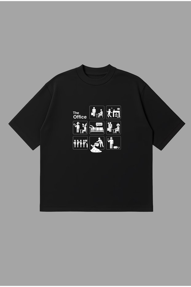 The Office Boxy Fit Oversized Unisex 100% Cotton-Pack T-Shirt – Printed T-Shirts | Streetwear