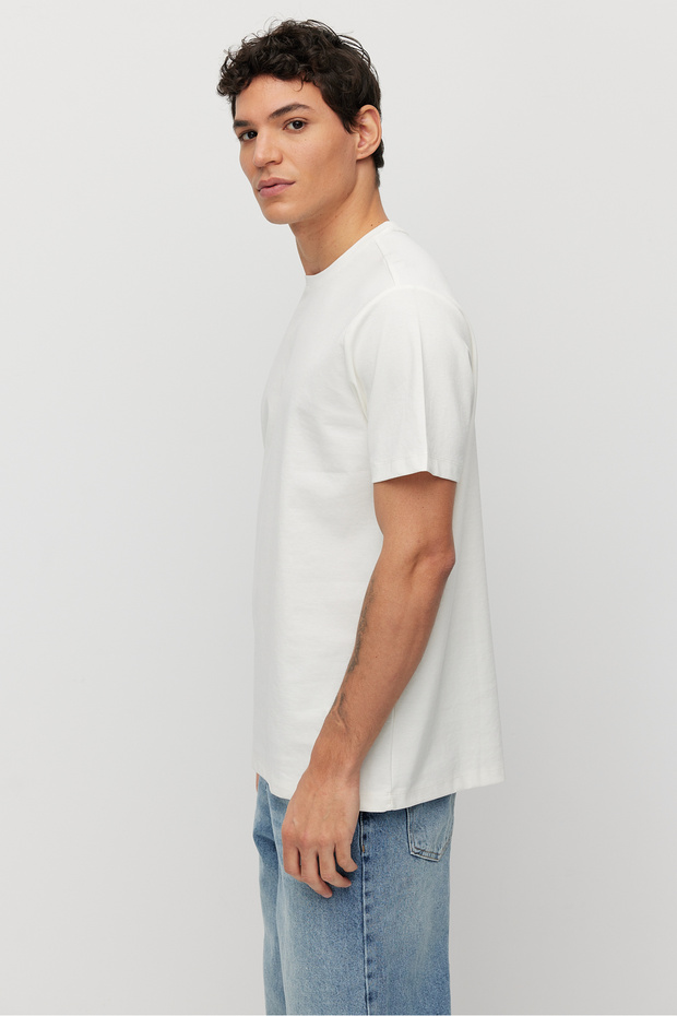 Erkek Bisiklet Yaka Basic T-shirt - 3