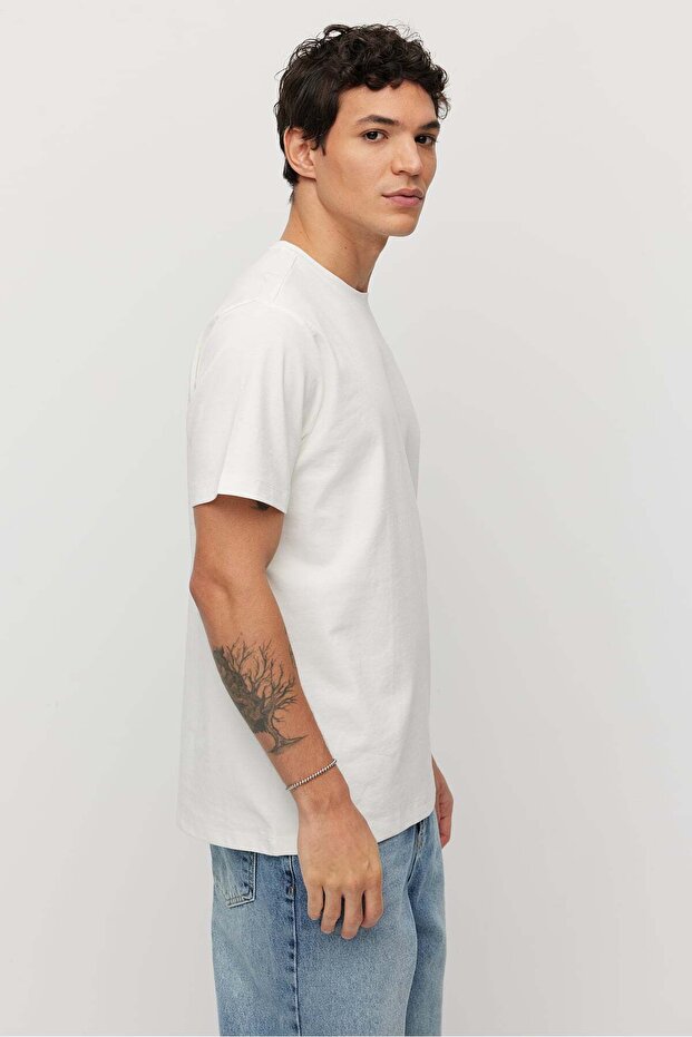 Erkek Bisiklet Yaka Basic T-shirt - 4