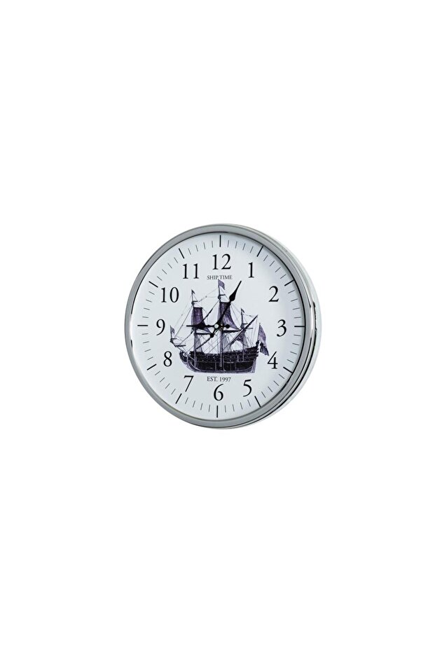 Patterned Wall Clock Silver Ak.Glb0022 - 1