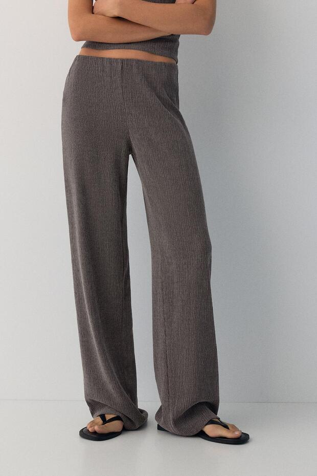 Düz bambul pantolon - 4