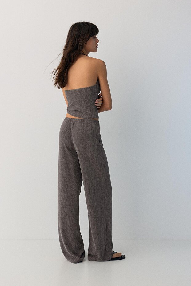 Düz bambul pantolon - 2