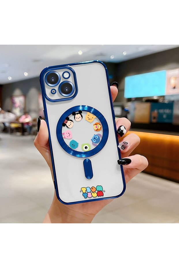 iPhone 15 Compatible Transparent Soft Silicone Magsafe Wireless Phone Case Cute Pattern