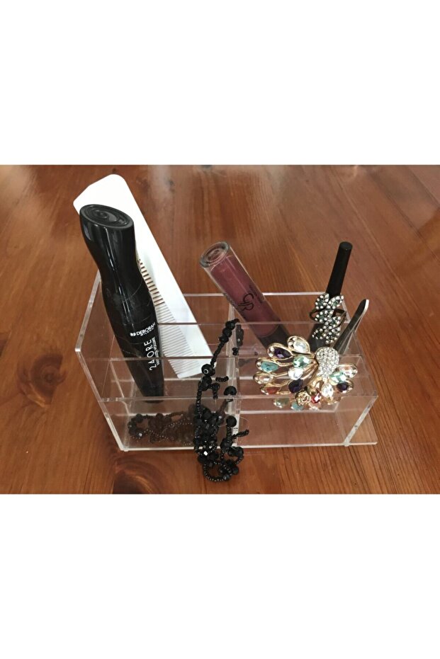 Double 6-Compartment Acrylic Makeup and Jewelry Organizer Set