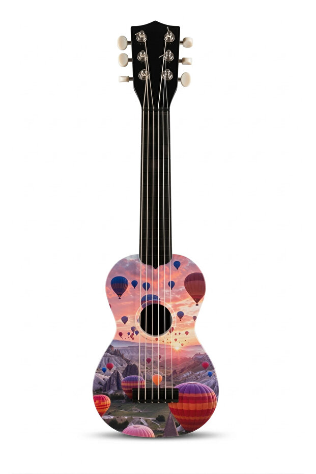 6 Telli Grafit Desenli Çocuk Gitarı