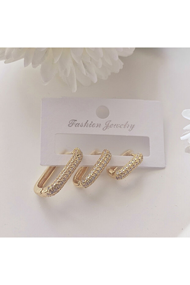 Çelik 3 lü küpe - 3