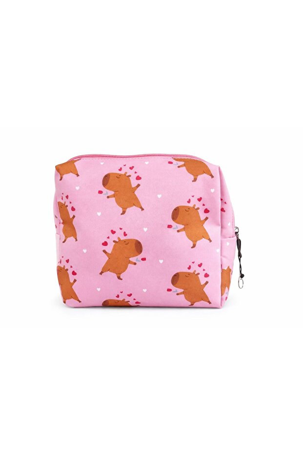 Patterned Zippered Makeup Bag Bag Pcs - 1