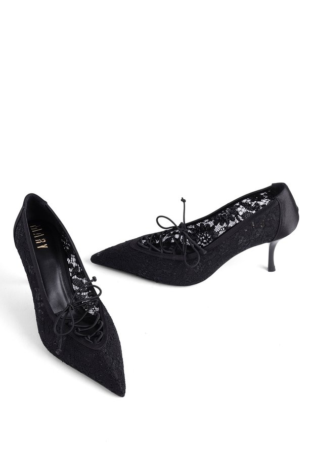 Evening Dress Shoes Heeled Shoes Lace Heeled Engagement Shoes Stiletto Shoes