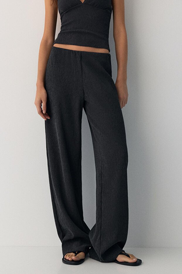 Düz bambul pantolon - 4