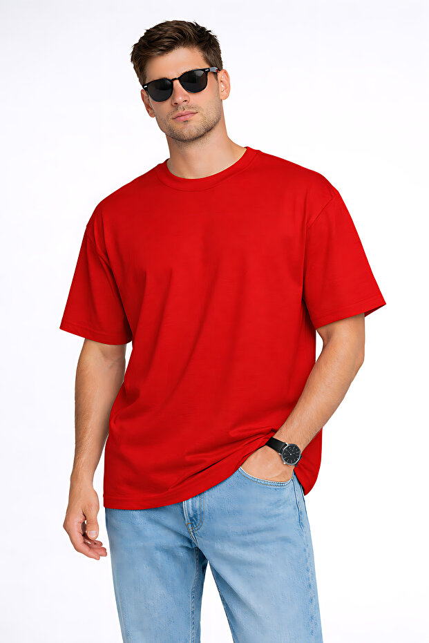 Basic Oversized Unisex T-Shirt – Pack of Cotton Crew Neck Casual Comfort Fit T-Shirts