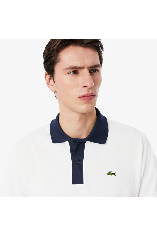L.12.12 Erkek Classic Fit Beyaz Polo - 2