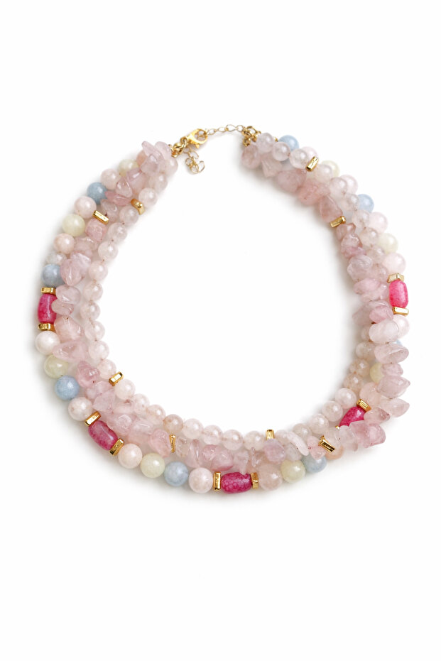 Steel Natural Stone Necklace