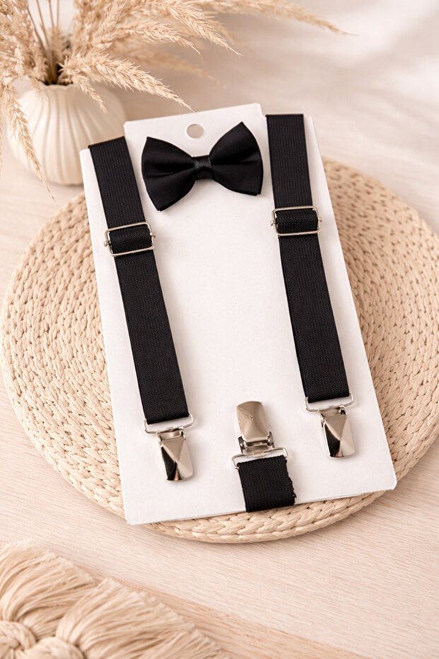 Men's Bow Tie and Trouser Suspender Set