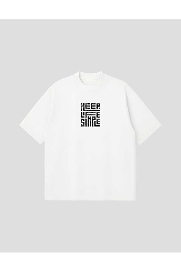 Keep Life Simple Boxy Fit Oversized Unisex 100% Cotton Pack Tshirt – Printed T-Shirt | Streetwear