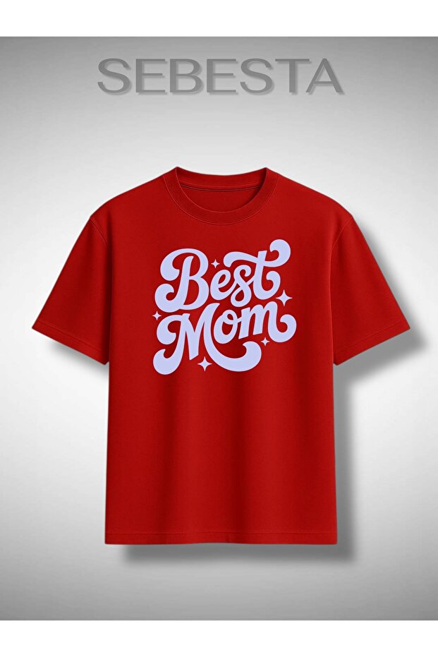 Best Mom Printed Premium Oversized T-Shirt