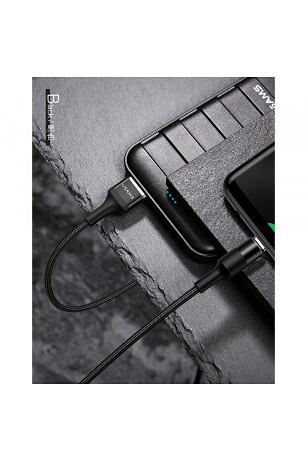 Cablu de date USAMS USB tip C, Negru