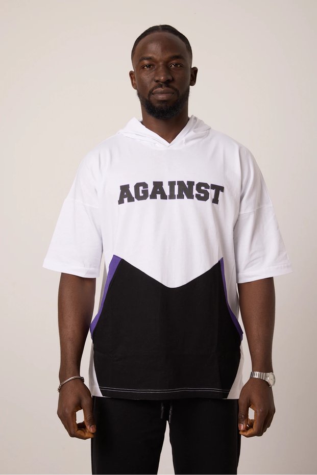 Men's Aganist Hooded T-Shirt