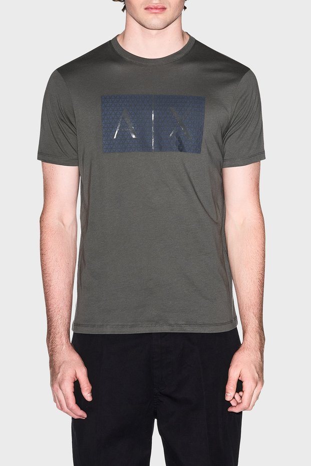 With Logo Cotton Lu Slim Fit Crew Neck t Shirt Men's t Shirt 8Nztck Z8H4Z M8317