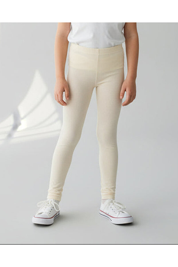 Girls Ecru Sparkle Tights