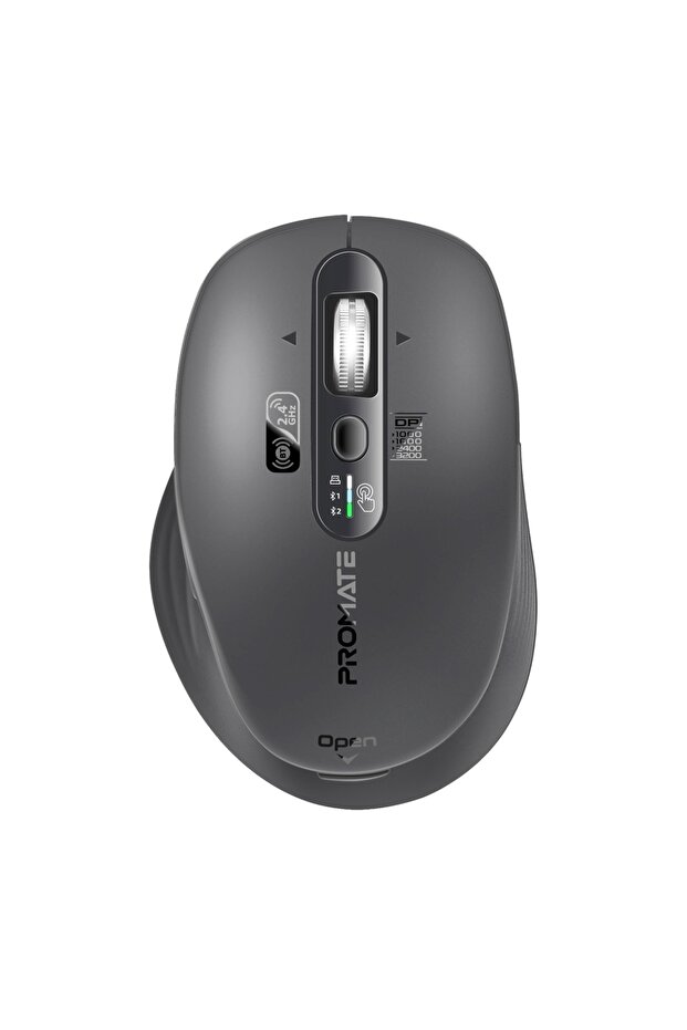 Tri-Mode Wireless Mouse w/ Dual BT & 2.4GHz, 100H Battery, Smart Scroll, USB-C Charging
