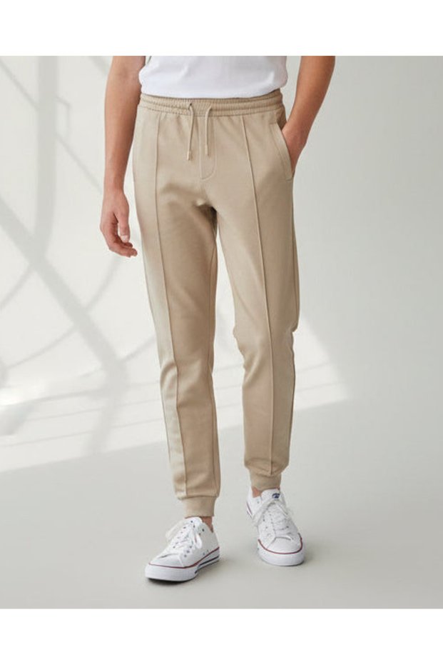 Senior Boys Beige Active Jogger Pants