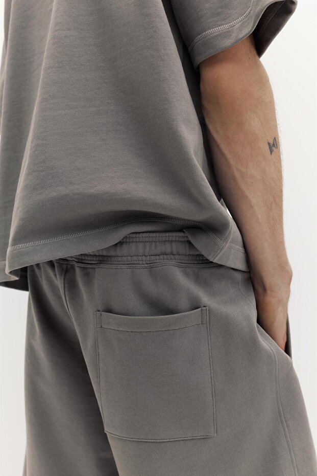 Logolu jogger bermuda şort - 6