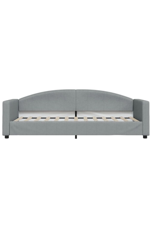 Bed frame, light grey, 80x200 cm, textile - 3