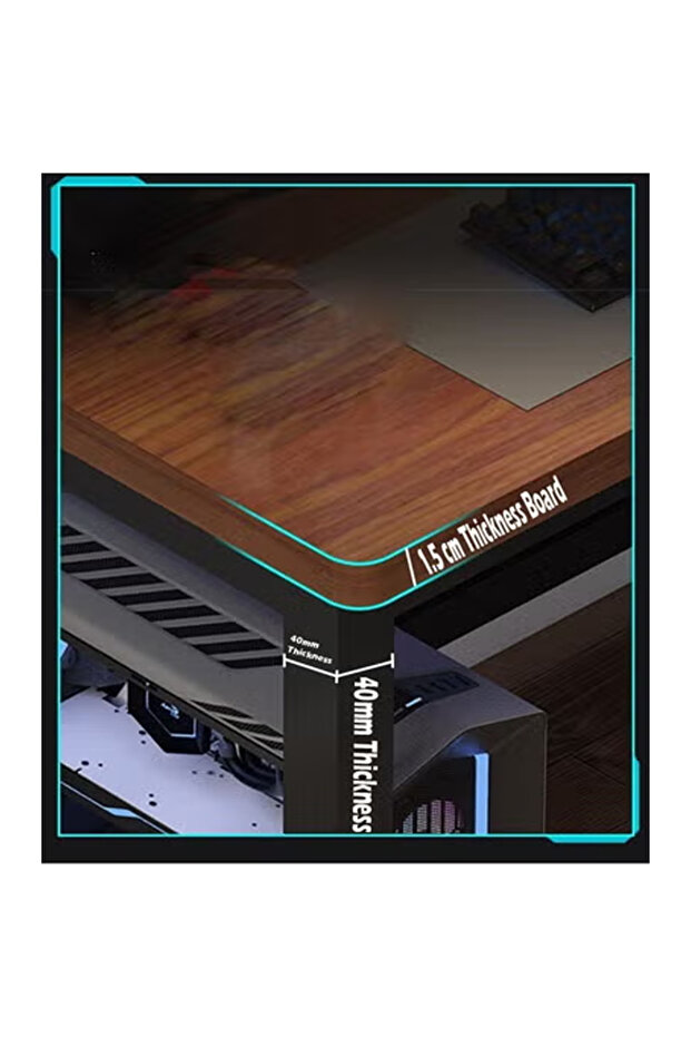 Computer and Multifunction Table Home Office Workstation (Right Corner) - 2