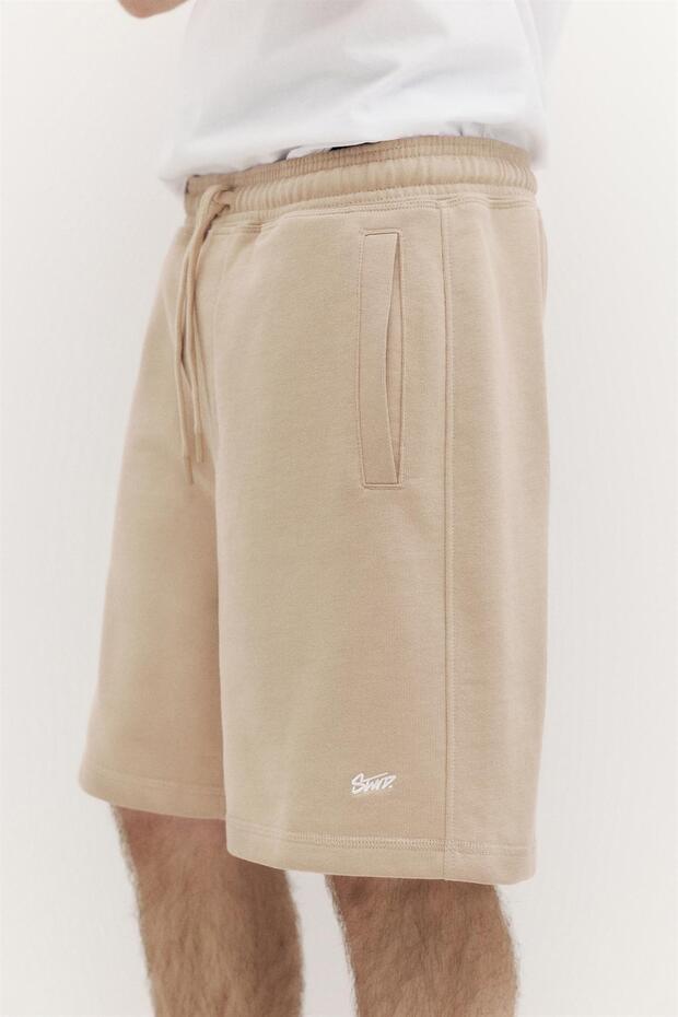 Logolu jogger bermuda şort - 6