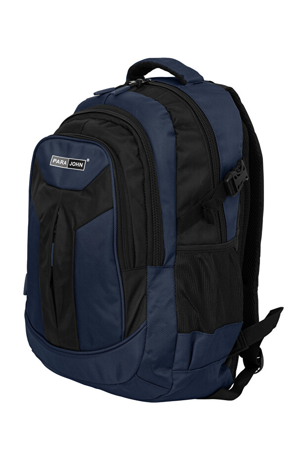 Para John School Bag Durable Backpack Polyester Student Bag with Zipper Pockets