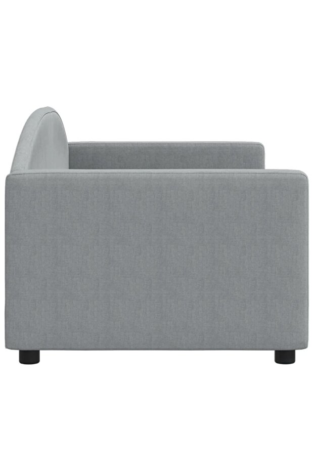 Bed frame, light grey, 80x200 cm, textile - 4
