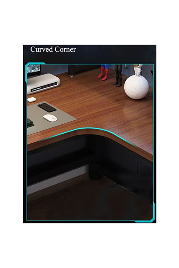 Computer and Multifunction Table Home Office Workstation (Right Corner) - 4