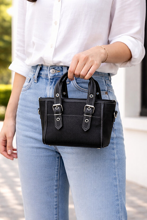 Denver Model Black Women's Adjustable Strap Hand and Shoulder Bag