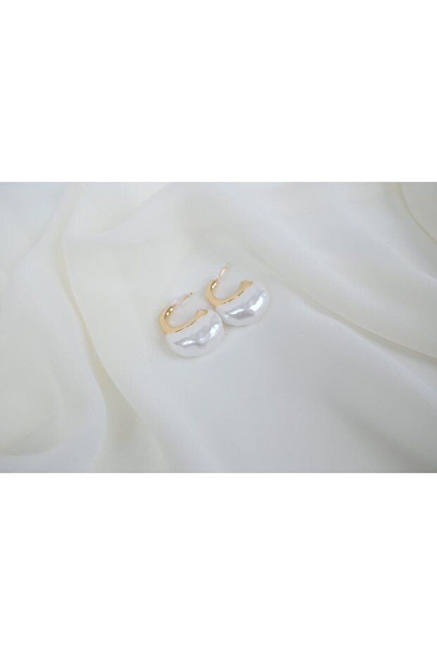 Bkp103 Baroque Pearl Looking Earrings (Length 25 mm)